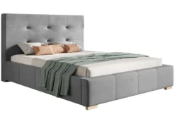 GRAINGOLD Polsterbett 200x200 Cm Wento - Schlafzimmerbett, Boxspringbett Mit Lattenrost - Grau