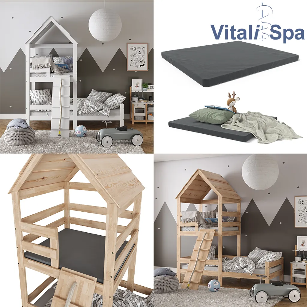 VitaliSpa Kindermatratze Teddy Grau 101 X 90 X 5 Cm Polyester – Bild 8