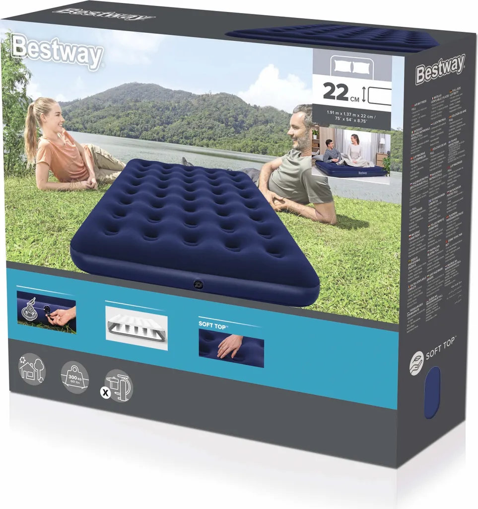 Bestway® Luftbett Blue Horizon Double XL/Lo 191 X 137 X 22 Cm – Bild 3