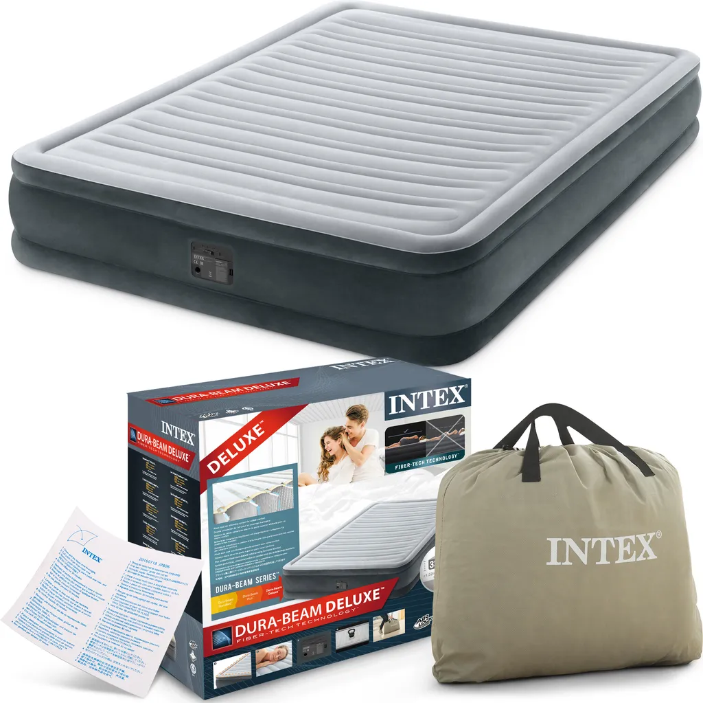 INTEX Luftbett 67770 King Size 152 X 203 X 33 Cm Eingebaute Pumpe Fiber Tech™ Technology – Bild 3