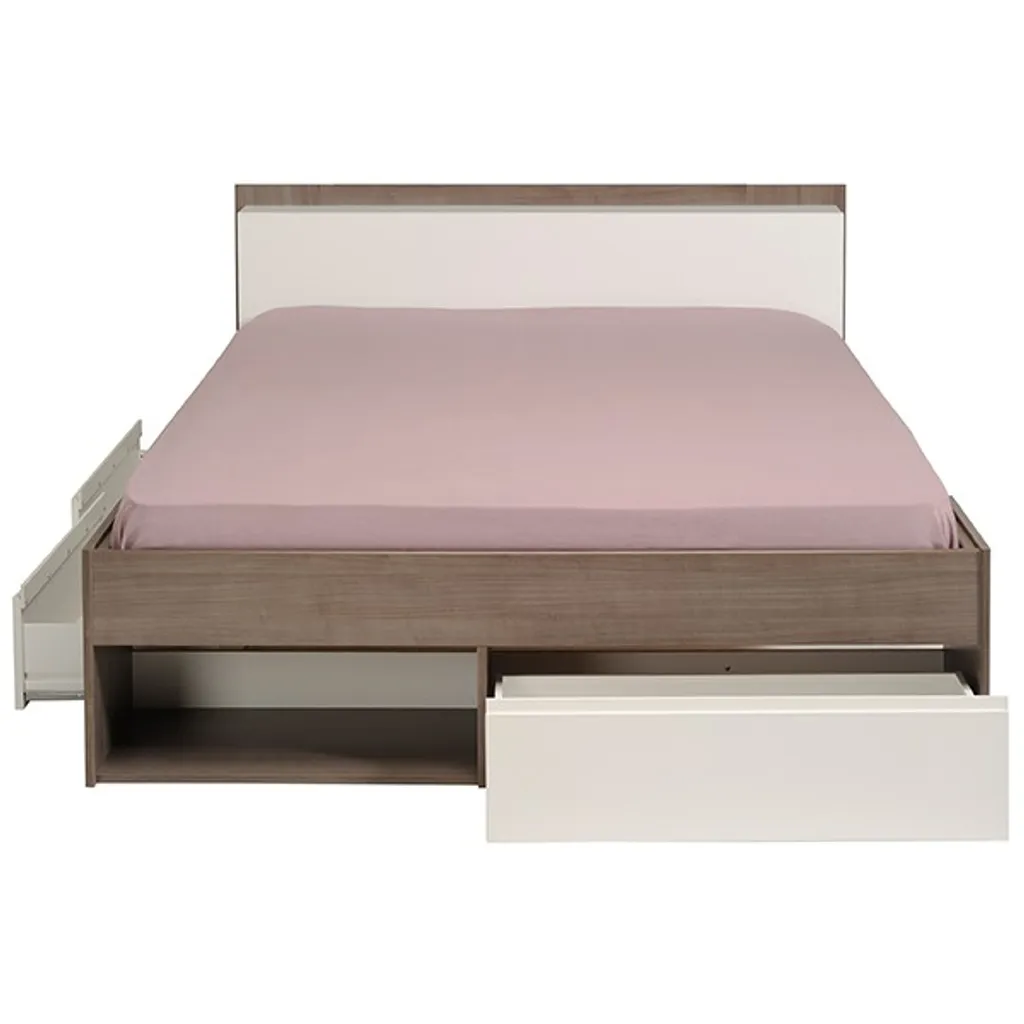 Funktionsbett Most 140*200 Cm Grau / Weiß Inkl 3 Roll-Bettkästen Kinder- Und Jugendbett Jugendbett Jugendliege Bettliege Bett Jugendzimmer Kinder- Und Jugendzimmer – Bild 8