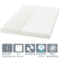 Juskys Kaltschaummatratze 140 X 200 Cm Mit Härtegrad H3