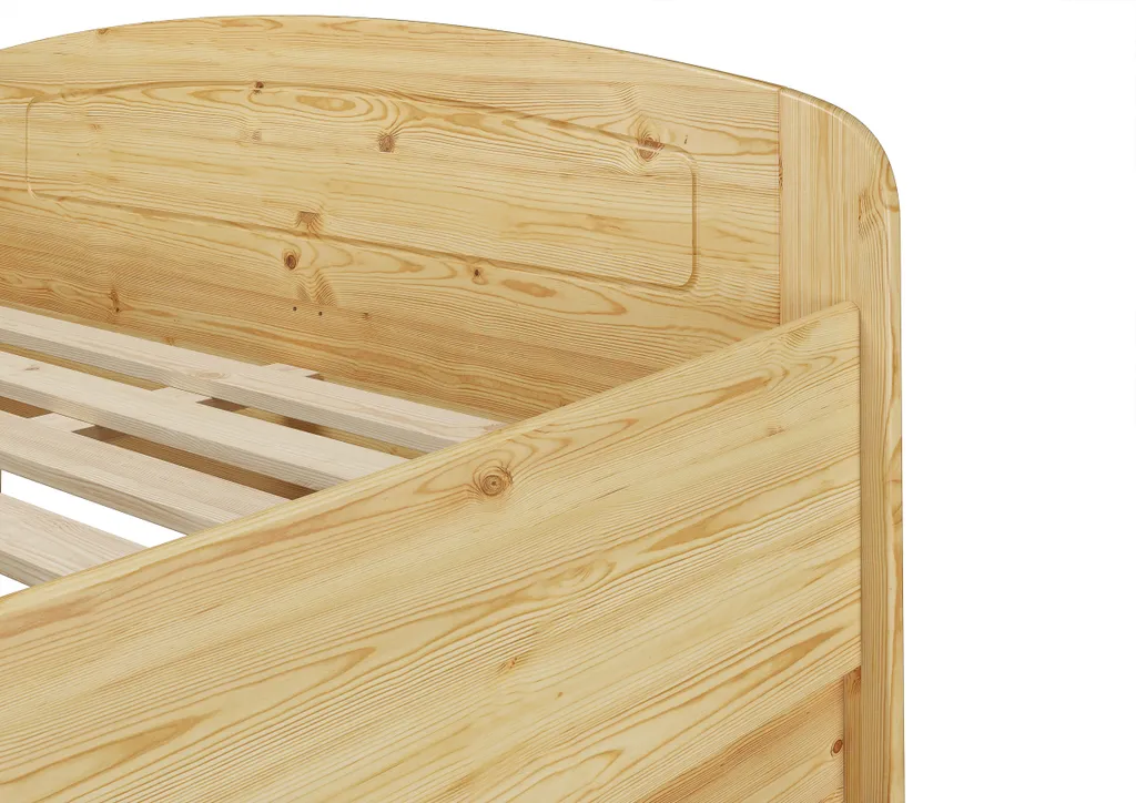 Seniorenbett Extra Hoch 180x200 Doppelbett Holzbett Massivholz Kiefer Zubehör Wählbar V-60.44-18ohne Zubehör – Bild 2