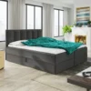 Boxspringbett Star Mit Topper, Bonell-Matratze Und 2 Bettkästen, Doppelbett, Polsterbett, Bett (Dunkelgrau (Kronos 22), 160 X 200 Cm)