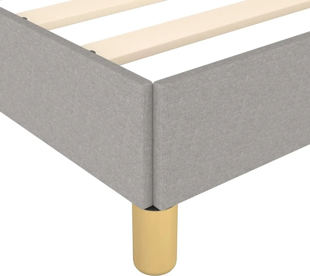VidaXL Bettgestell Mit Kopfteil Hellgrau 140x200 Cm Stoff – Bild 6