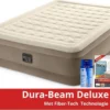 Intex Ultra Plush - Luftmatratze - Doppelt - Mit Reparaturset Und Eingebaute Pumpe - 203x152x46 Cm - PVC - Beige
