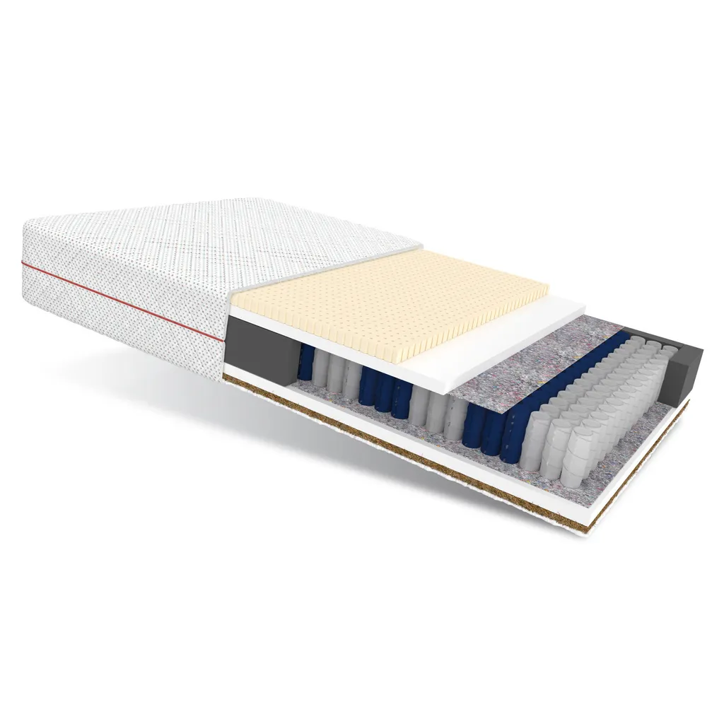 Matratze 90x200 Cm FELIX 7 Zonen H3 H4 Taschenfederkern Kokos Latex Höhe Ca. 20 Cm Mit Waschbarem Bezug Premium Candy – Bild 4