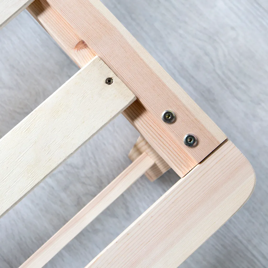 Homestyle4u 1909, Palettenbett 140x200 Cm Massivholzbett Palettenmöbel Bett Holzbett Futonbett – Bild 4