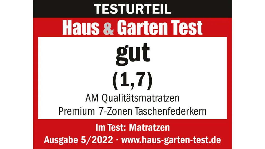AM Qualitätsmatratzen | Premium 7-Zonen Taschenfederkernmatratze | 90x200 Cm | H3 | Tonnentaschenfederkernmatratze | 90/200 | Federkernmatratze | Härtegrad H3 | 7 Zonen | 24 Cm Höhe – Bild 5