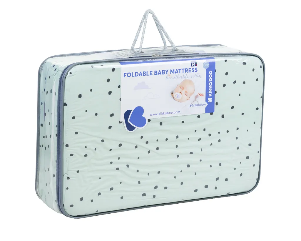 Kikkaboo Babybett-Faltmatratze Bear With Me 120 X 60 X 5 Cm Bezug 100% Baumwolle Grün – Bild 5