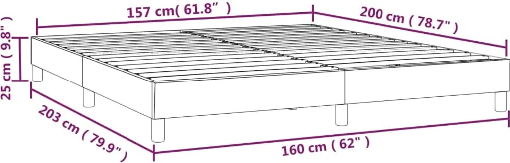 VidaXL Boxspringbett Hellgrau 160x200 Cm Samt – Bild 8
