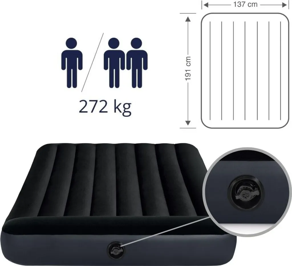 Intex Luftbett Full Dura Beam Pillow Rest Classic 137x191x25cm – Bild 12