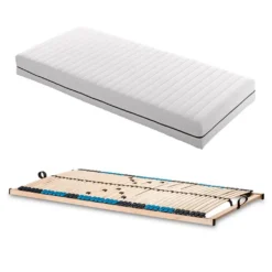 120x200 H3 Set Matratze OrthoMatra KSP-500 Und Lattenrost Superflex NV Mit 42 Leisten