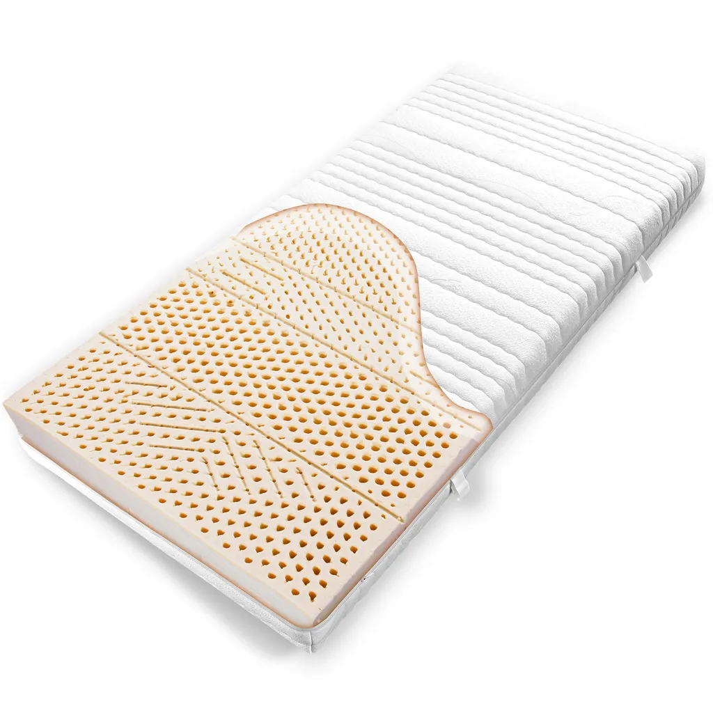 Ravensberger 7-Zonen Latexmatratze 100 Härtegrad H2 Mit Baumwoll Bezug, Abnehmbar, Waschbar 90 X 200 Cm
