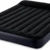 Intex 64150 Classic Mit Fiber-tech Und Eingebaute Elektrische Pumpe Luftmatratze, Blue/Black, Doppelbett