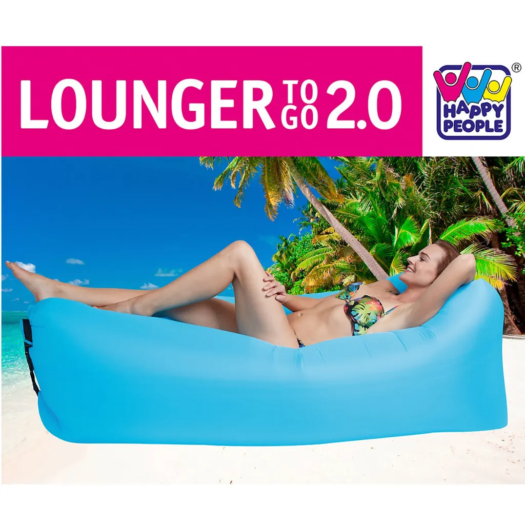 Happy People Lounger To Go Air 2.0 Luftsofa Aufblasbar, Farbe:Grün