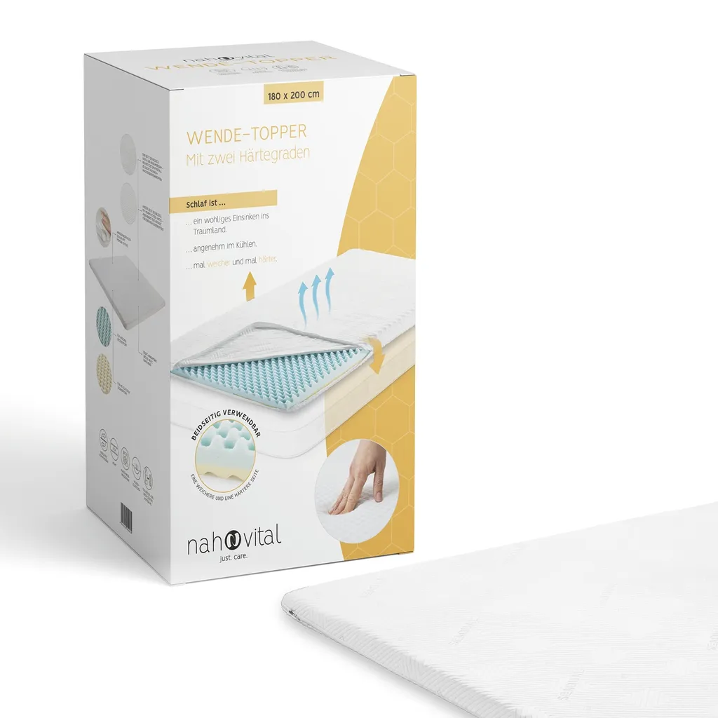 Topper Matratzen Auflage 180x200 Matratzentopper Matratzenschoner Gelschaum 8cm – Bild 6