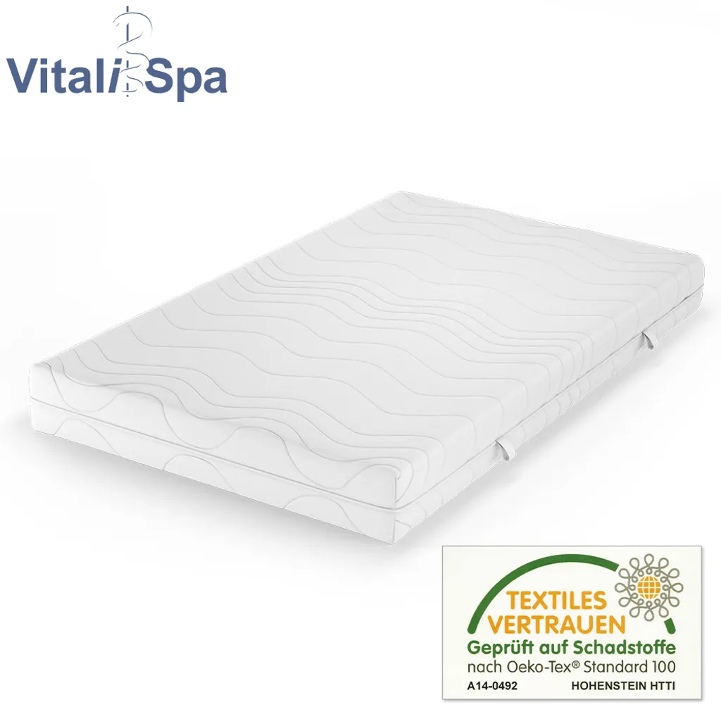 VitaliSpa Calma Comfort Plus 7 Zonen Premium Marken Kaltschaum Matratze 20cm, 120x200cm H2 – Bild 2