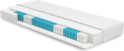Taschenfederkernmatratze 140x220 - ROY - Härtegrad H2 Bis 80kg - Allergiker - Schwitzen - 7-Zonen - Mittelfest - Matratze 140x220