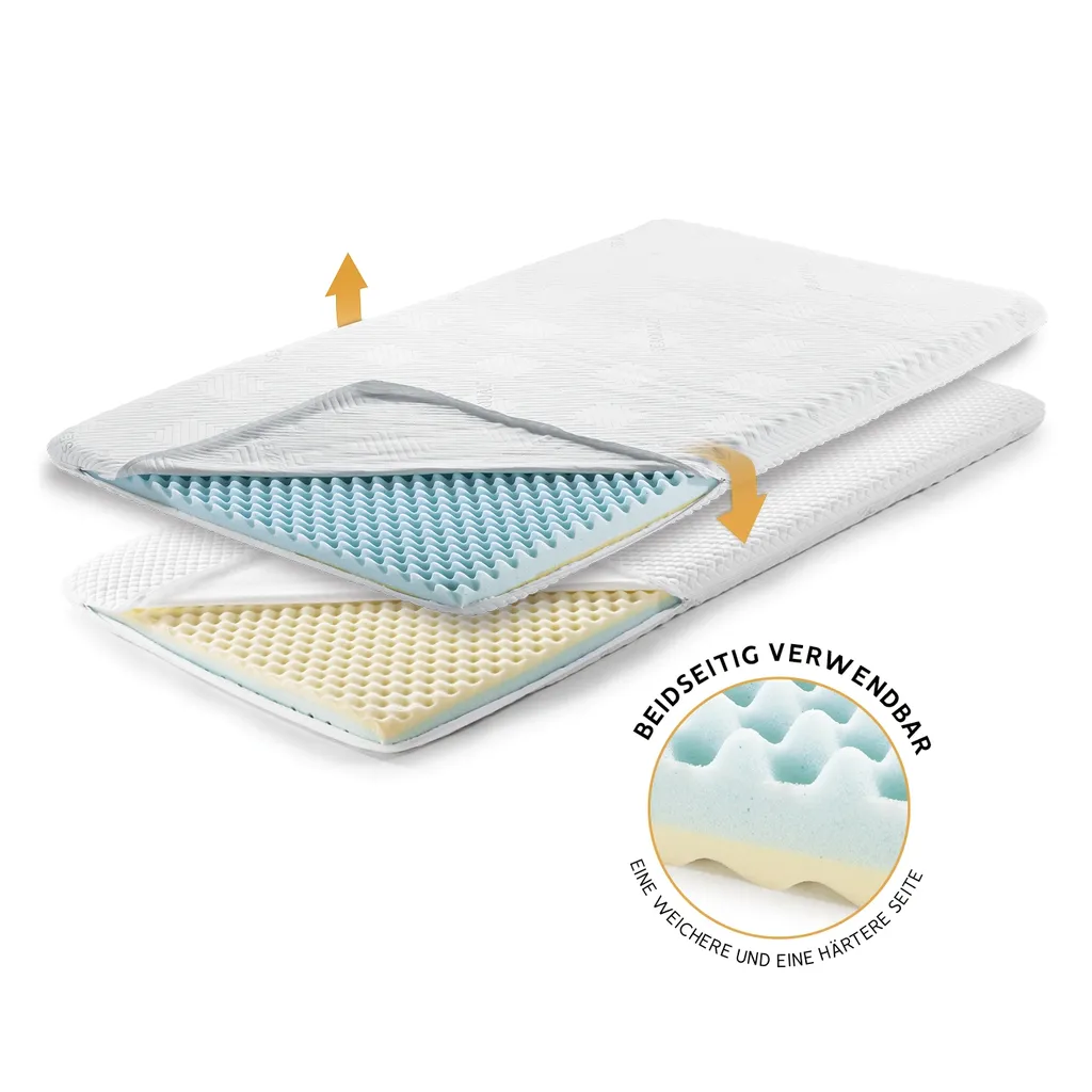 Topper Matratzen Auflage 180x200 Matratzentopper Matratzenschoner Gelschaum 8cm